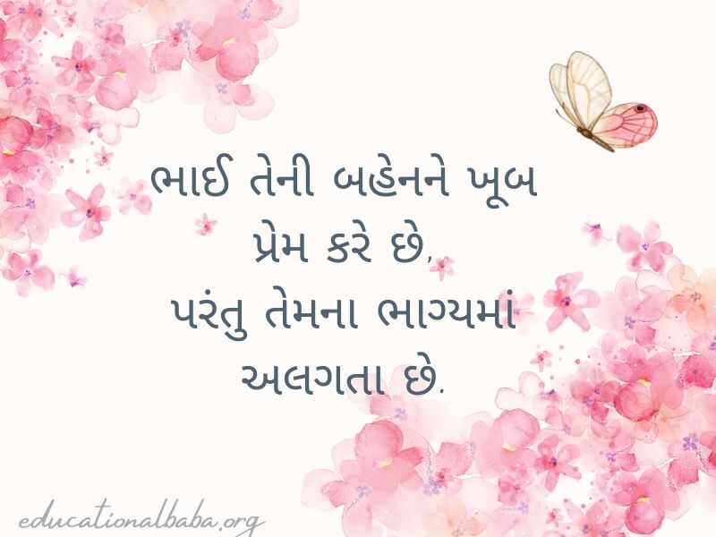 (Sister Quotes in Gujarati) બહેન વિશે કોટ્સ અને શાયરી
