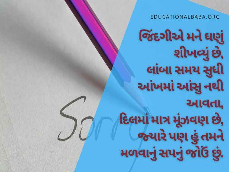 સોરી ક્વોટ્સ ગુજરાતી Sorry Quotes in Gujarati Text, Sorry Status in Gujarati, સોરી ના ફોટા