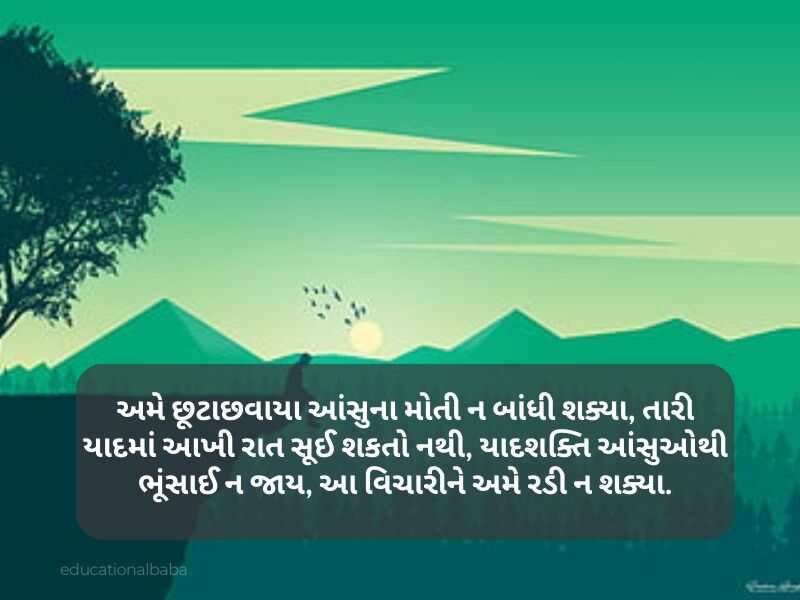 યાદ શાયરી ગુજરાતી I Miss You Shayari in Gujarati [મિસ યુ શાયરી]