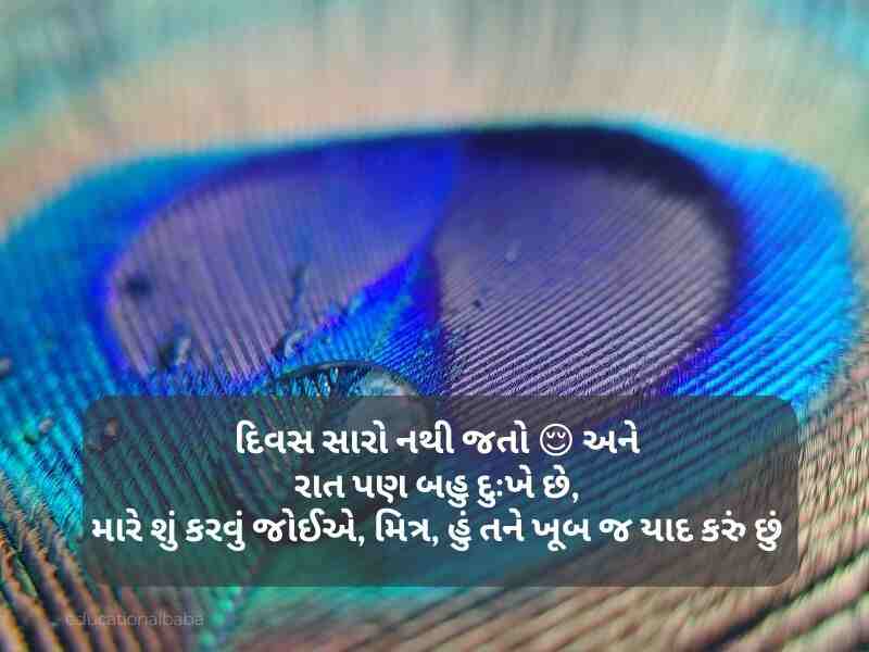 યાદ શાયરી ગુજરાતી I Miss You Shayari in Gujarati [મિસ યુ શાયરી]